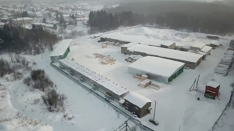 Территория завода «Белка» в Грязовце с высоты