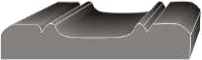 Чертёж сечения: Р40Ф 40×7 мм